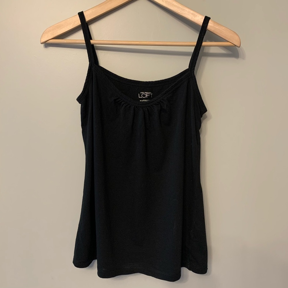 Loft Black Tank Top, Size Small